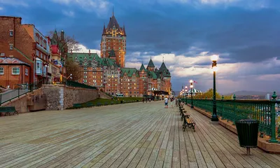 Обои для рабочего стола Квебек Канада Chateau Frontenac Гостиница