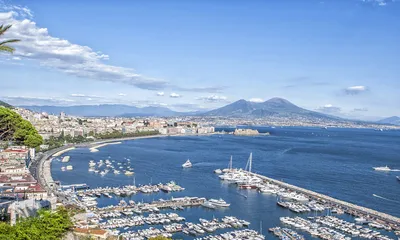 Обои для рабочего стола Италия Naples, Campaign, Bay Naples Яхта
