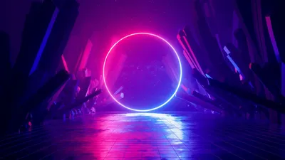 Purple Light in a Dark Room Laptop Wallpaper in 1366x768 - KDE Store