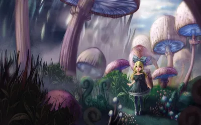 Обои на рабочий стол Арт к мультфильму Алиса в стране чудес / Alice in  Wonderland, обои для рабочего стола, скачать обои, обои бесплатно