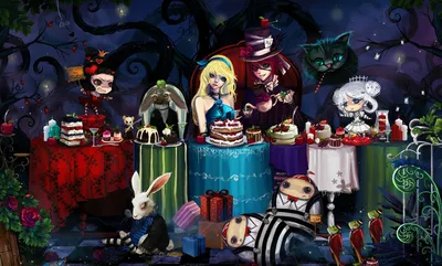 Обои на рабочий стол Аниме Alice in Wonderland / Алиса в стране чудес, обои  для рабочего стола, скачать обои, обои бесплатно