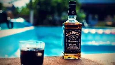 Обои алкоголь, спиртное, виски, стакан, бутылка, jack daniels на рабочий  стол