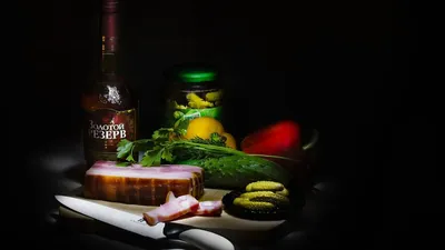 Обои на рабочий стол Водка с закуской, обои для рабочего стола, скачать  обои, обои бесплатно