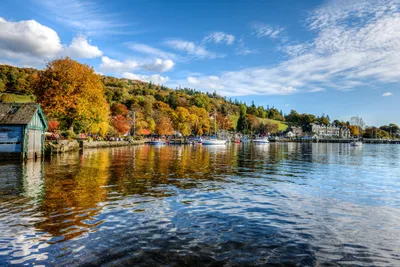 Картинка на рабочий стол англия, england, уэльс, lake vyrnwy, wales, башня,  lake vyrnwy tower 1920 x 1080