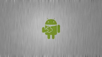 Обои на рабочий стол Логотип Android на сером фоне, обои для рабочего стола,  скачать обои, обои бесплатно