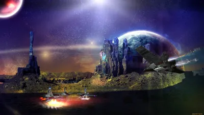 Космос, фантастика, пространство, планеты, звёзды, апокалипсис обои для рабочего  стола, картинки, фото, 1920x1200.