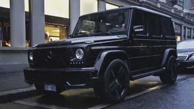 Обои mercedes, g class, внедорожник, гелик, ночь, город на рабочий стол