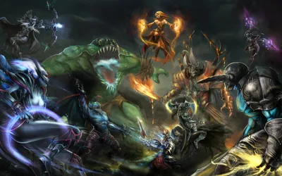 Обои на рабочий стол Постер игры Dota 2, обои для рабочего стола, скачать  обои, обои бесплатно