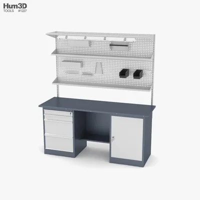 Многоцелевой рабочий стол 3D модель - Скачать Мебель на 3DModels.org