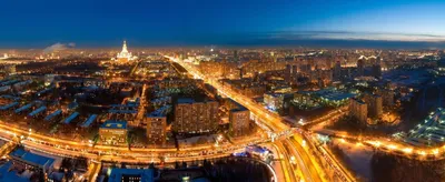 Обои на рабочий стол Ночная Москва, Россия / Moscow, Russia, обои для рабочего  стола, скачать обои, обои бесплатно