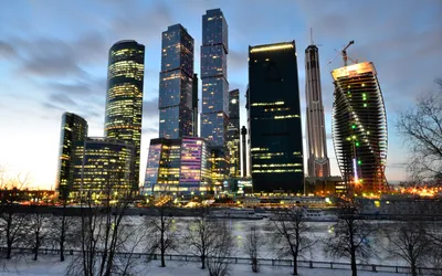Обои москва, закат, огни картинки на рабочий стол, фото скачать бесплатно