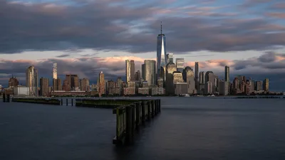 Обои new york city, нью-йорк, город, ночь на рабочий стол