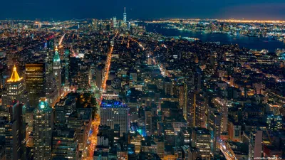 Обои улица в снегу, город New York, Манхэттен, зима на рабочий стол