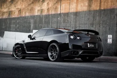 Обои nissan, gt-r, черный, вид сбоку картинки на рабочий стол, фото скачать  бесплатно