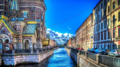 Обои Города Санкт-Петербург, Петергоф (Россия), обои для рабочего стола,  фотографии города, санкт-петербург, петергоф , россия, отражение, облака,  осень Обои для рабочего стола, скачать обои картинки заставки на рабочий  стол.