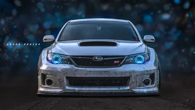 Картинка на рабочий стол вечер, субару импреза, тюнинг, subaru impreza wrx  sti 1280 x 1024