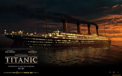 Обои Titanic Кино Фильмы Titanic, обои для рабочего стола, фотографии  titanic, кино, фильмы, титаник, корабль, ночь Обои для рабочего стола,  скачать обои картинки заставки на рабочий стол.