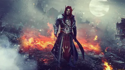Warcraft Art :: Warcraft (Варкрафт) :: Blizzard (Blizzard Entertainment,  Близзард) :: обои на рабочий стол :: tirion fordring :: фэндомы / картинки,  гифки, прикольные комиксы, интересные статьи по теме.