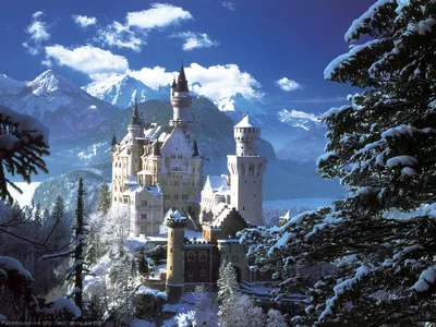 Дворцы и замки Германии: Нойшванштайн (Neuschwanstein Castle)