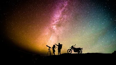 Живые обои Звездное небо: летание частиц - 1080P 60FPS - Wallpaper Engine