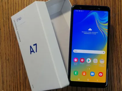 Мобильный телефон Samsung а7 2018 б/у купить в Ижевске за 12 500 руб. - код  товара 25334