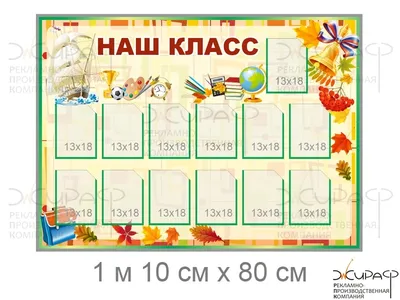 Школьный стенд: Наш класс для фотографий учеников | Купить недорого с  доставкой по Москве и России