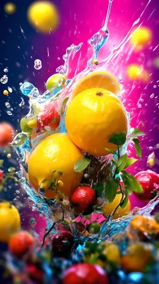 Обои на телефон фрукты и ягоды - фото и картинки: 66 штук