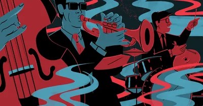 Джаза И Блюза — стоковая векторная графика и другие изображения на тему Джаз  - Джаз, Женщины, Саксофон - iStock