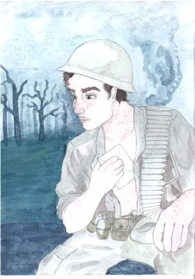 Кирилл, 15 лет в конкурсе \"Дети рисуют Победу. Номинация от 11 до 15 лет,  0+\" - город Курск