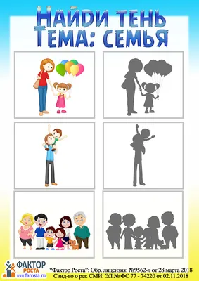 Лексическая тема \"Семья\" 1+