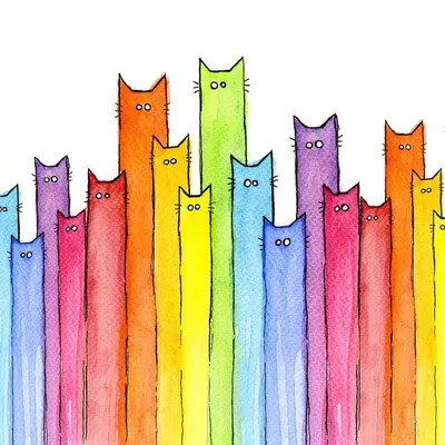 Рисунок на весь лист ❤🧡💛💚💙💜 | Рисунки, Рисунок, Листья