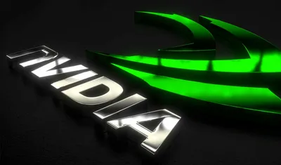Логотип Nvidia из зеленого пламени - обои для рабочего стола, картинки, фото