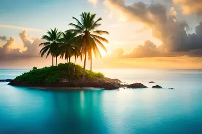 Белые Облака Ясное Небо Летом Пляже Кокосовой Пальмы Закате Фоне Обои  Изображение для бесплатной загрузки - Pngtree