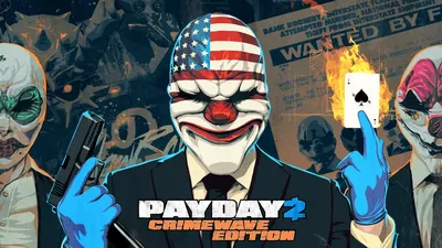 Картинка на рабочий стол оружие, клоуны, payday 2, games, маски ,  грабители, игры 1920 x 1080