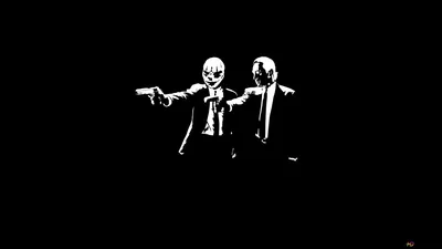 Download wallpaper Gun, Mask, Overkill Software, PAYDAY 2, section games in  resolution 1024x600