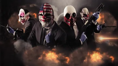 Обои Маски Payday 2, черный фон » Скачать красивые HD обои (картинки) на рабочий  стол (экран) и на телефон бесплатно