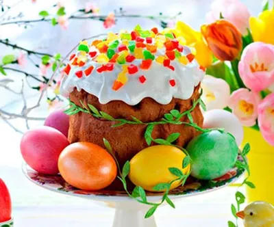 Картинка с Пасхой на украинском языке (скачать бесплатно)