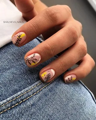 Рисунки черным лаком на ногтях - 20Nails