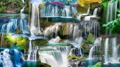 Обои Подземный водопад, картинки - Обои для рабочего стола Подземный водопад  фото из альбома: (природа)