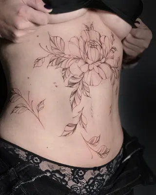 Женские тату на животе | ANATOMY TATTOO STUDIO | Дзен