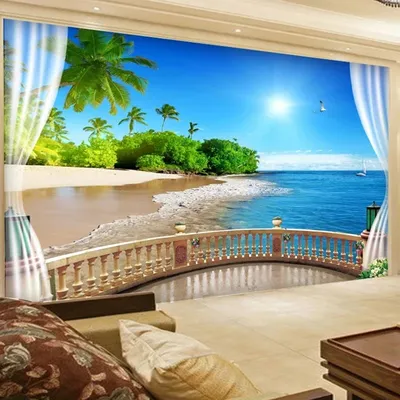 Фотообои Вид из окна на море», (арт. 23952) - купить в интернет-магазине  Chameleon