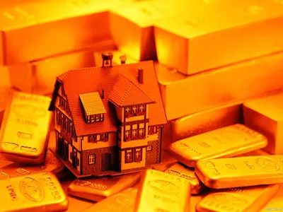 Картинка Доллары Золото 100 слитка Деньги 4752x3168
