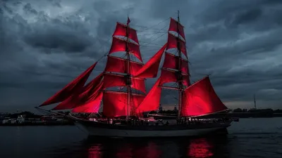 Обои на рабочий стол Корабли на воде у берега с мельницей, by  darekzabrocki, обои для рабочего стола, скачать обои, обои бесплатно