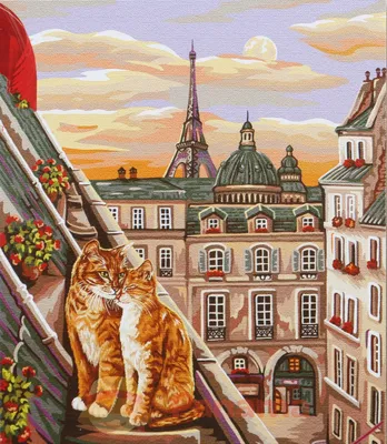 Купить адресную табличку «Коты на крыше»