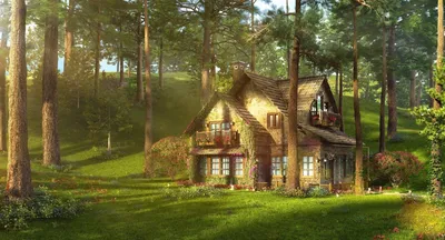 Красивые дома на природе - фото и картинки: 48 штук