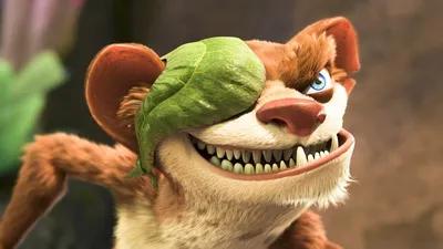 Обои на рабочий стол Ласка по имени Бак из мультфильма Ice Age character / Ледниковый  период, обои для рабочего стола, скачать обои, обои бесплатно