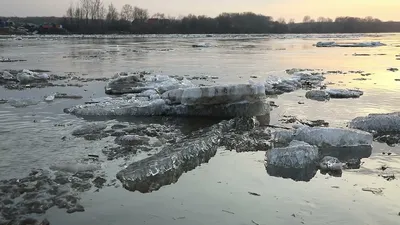 Ледоход на реке Северная Двина наблюдается в районе посёлка Абрамково