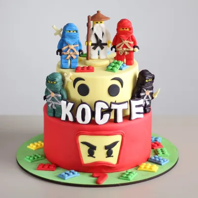 Лего ниндзяго. Всем хороших выходных 😋👍 | Торт, Лего торт, Детский торт