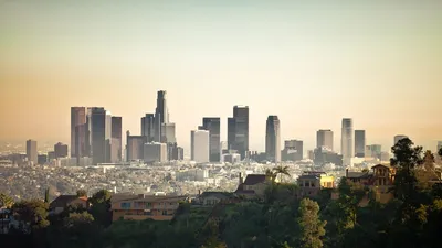 Обои Los Angeles, California, USA Города Лос-Анджелес (США), обои для рабочего  стола, фотографии los angeles, california, usa, города, лос-анджелес , сша,  здания, калифорния, los, angeles, лос-анджелес, улица, небоскрёбы, дорога,  usa, california Обои