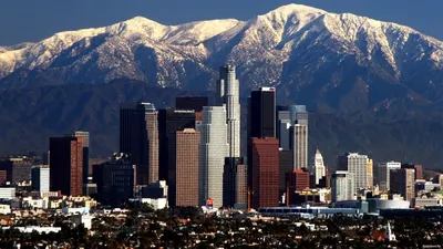 Обои на рабочий стол Ночной Лос-Анджелес / Los Angeles, обои для рабочего  стола, скачать обои, обои бесплатно